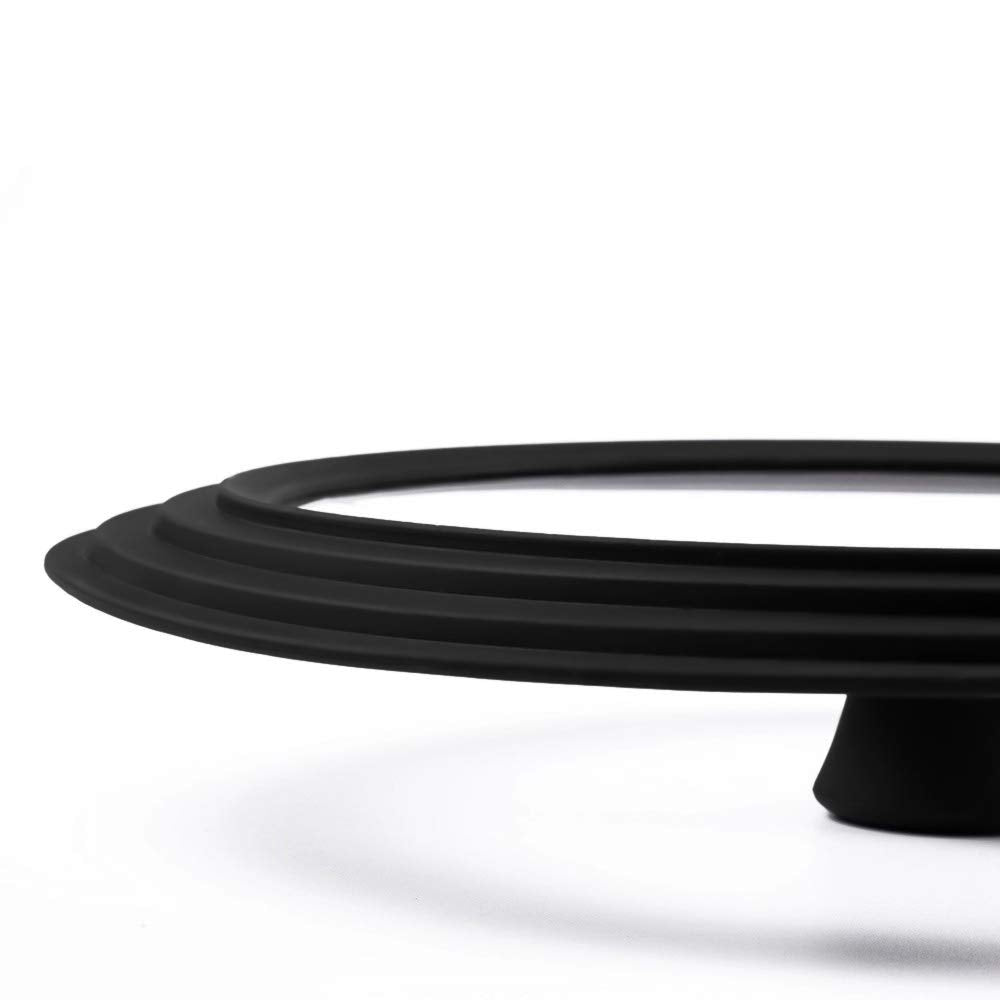 Tempered Glass Universal Lid with Silicone Rim Fits 10.5", 11" and 12" Cookware A2115
