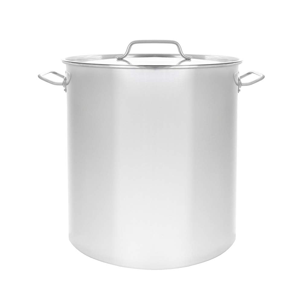 40QT Polished Stainless Steel Stock Pot with Lid H3790