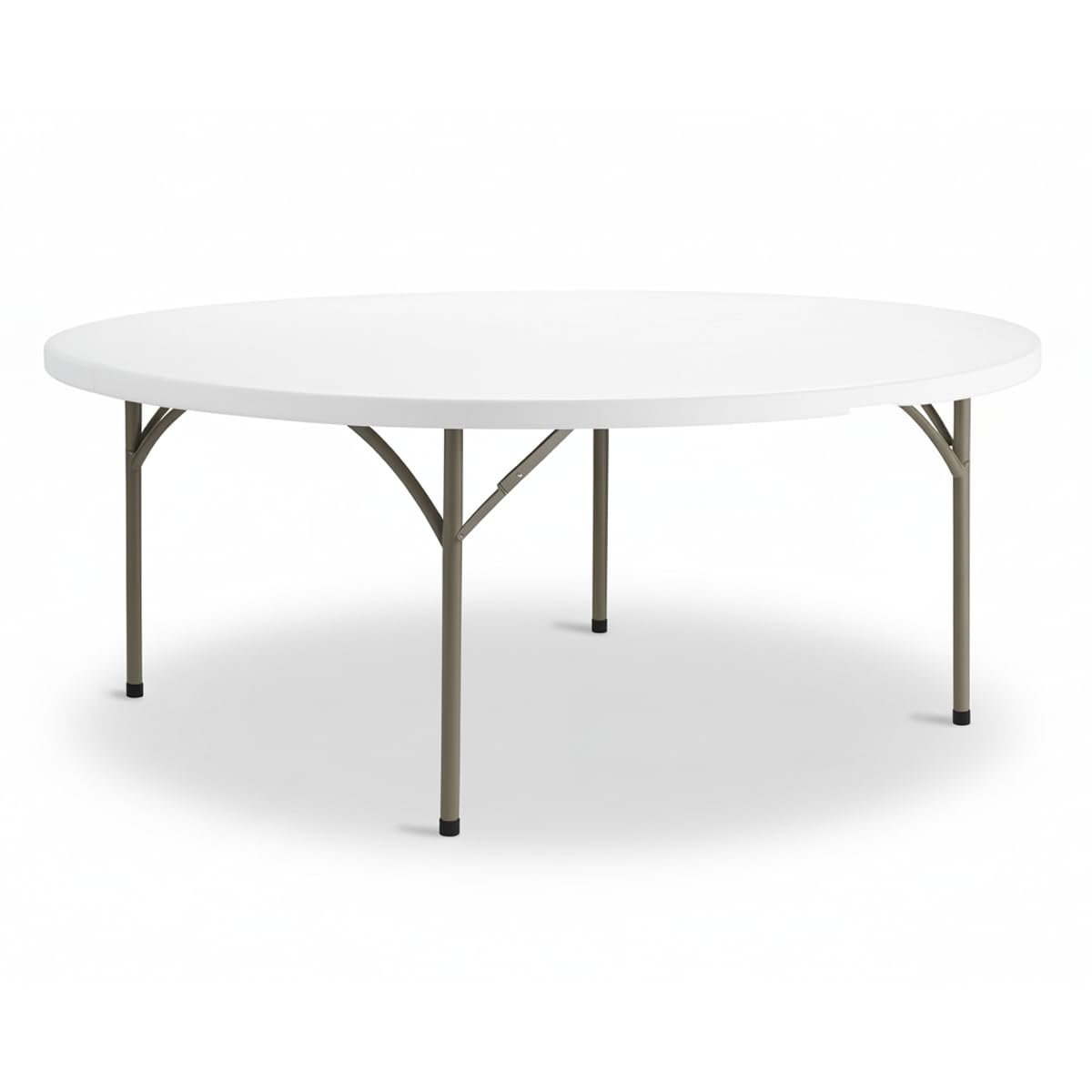 72" Round Granite White Folding Table 5 Pack E998