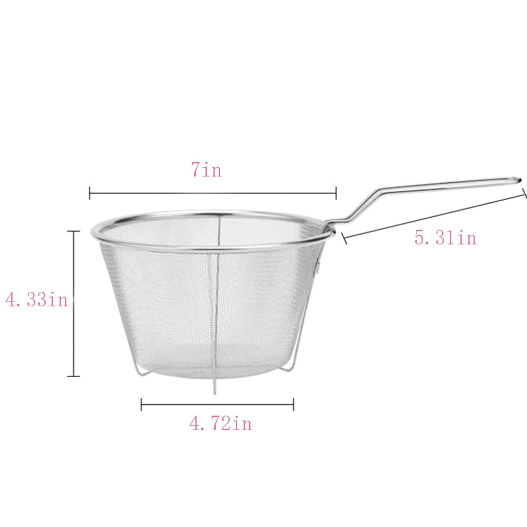 7 inch Stainless Steel Deep Fryer Basket G9508