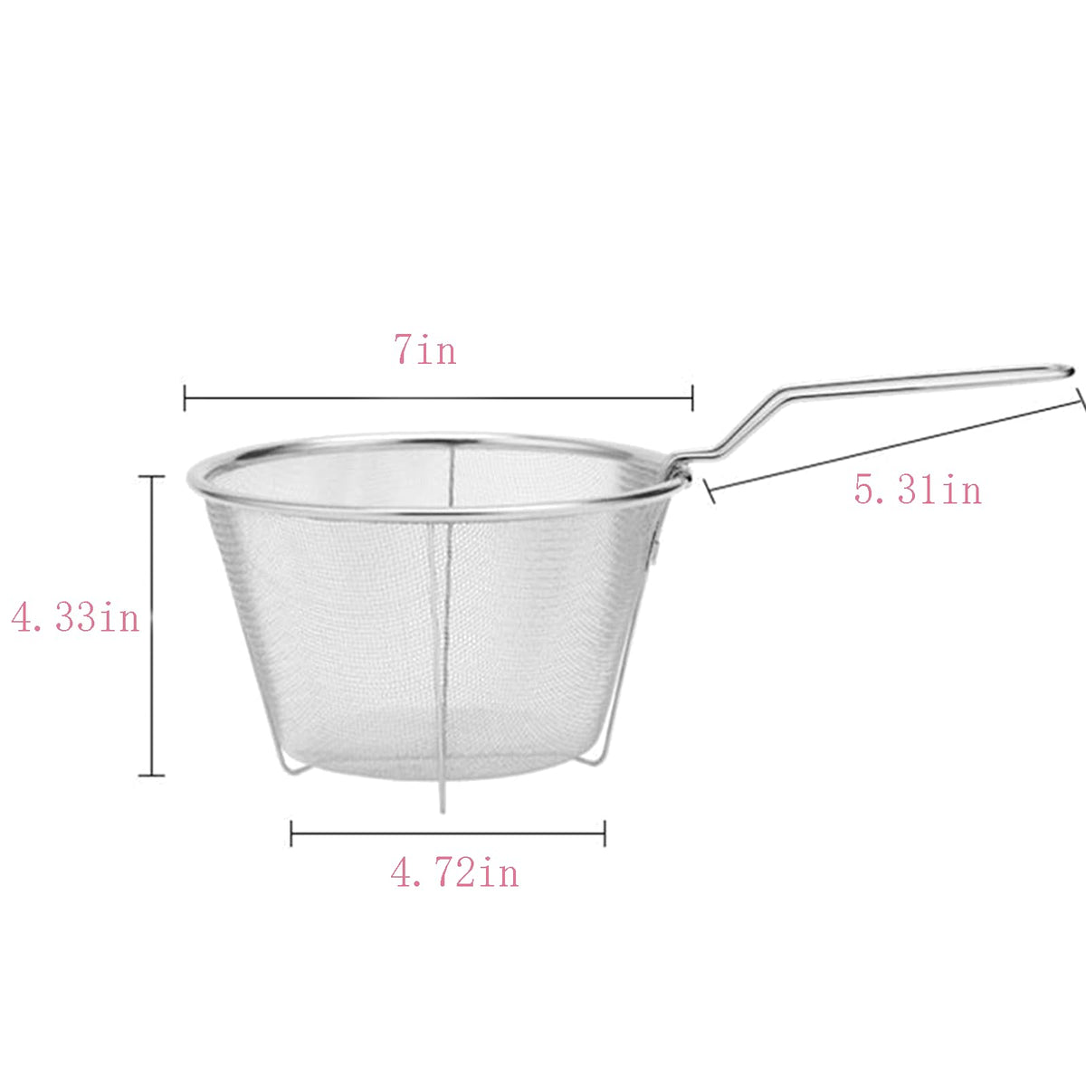 7 inch Stainless Steel Deep Fryer Basket G9508