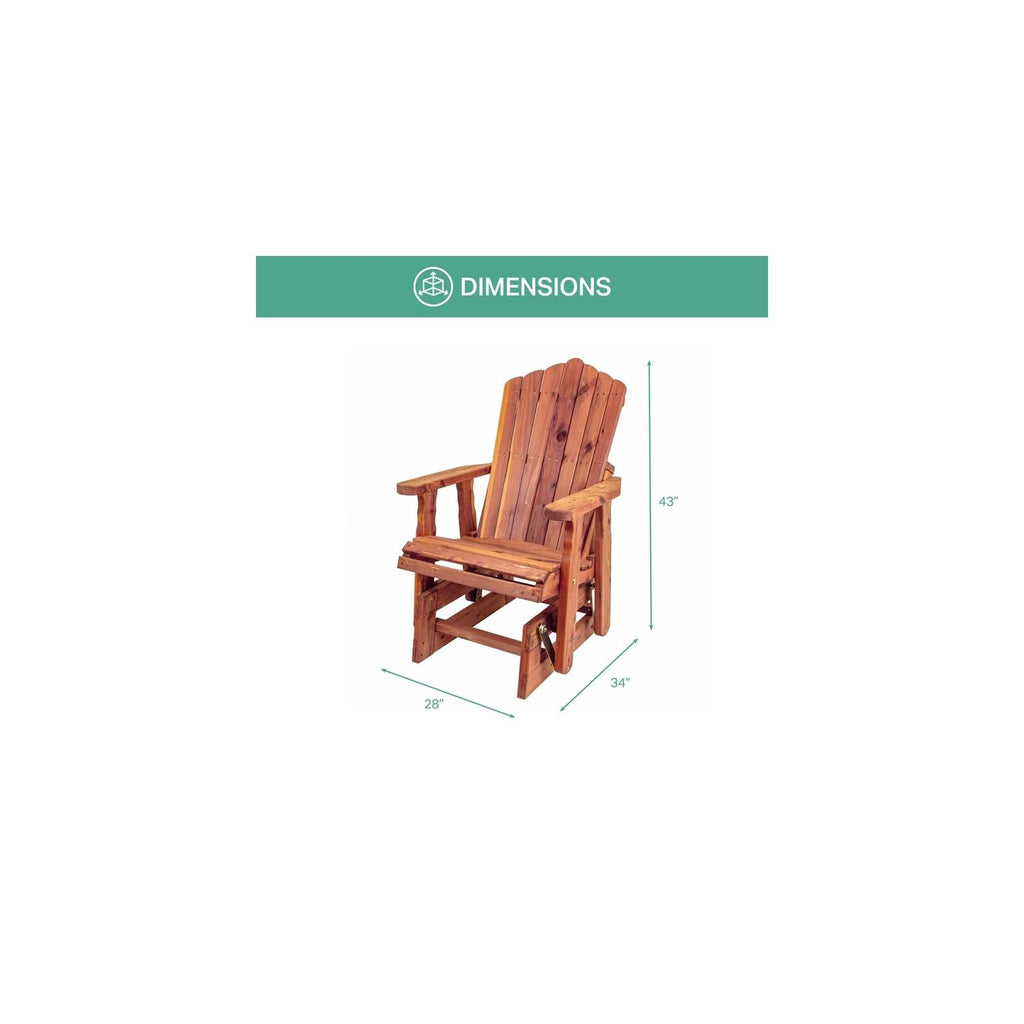 Cedar Fan-Back Outdoor Rocker M738