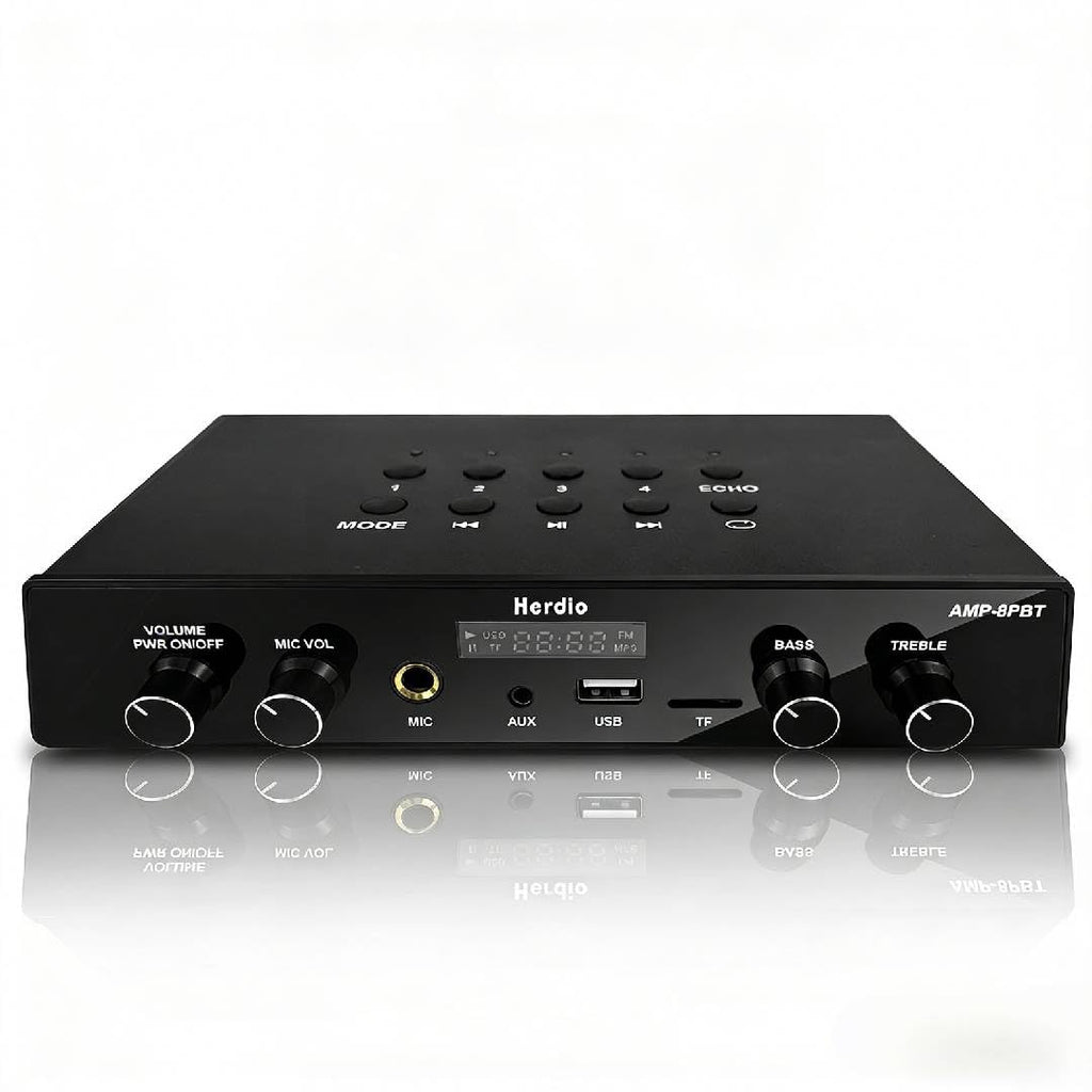60W 8 Channel Bluetooth Stereo Audio Amplifier Receiver D143