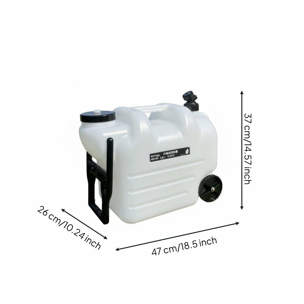 Black Portable Water Container with Faucet and Wheels I822