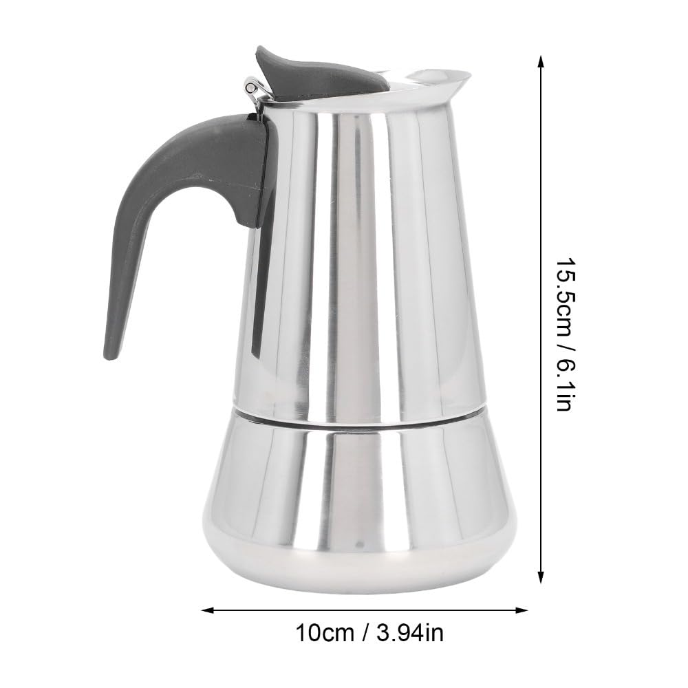 4 Cup Stainless Steel Stovetop Moka Pot V2319