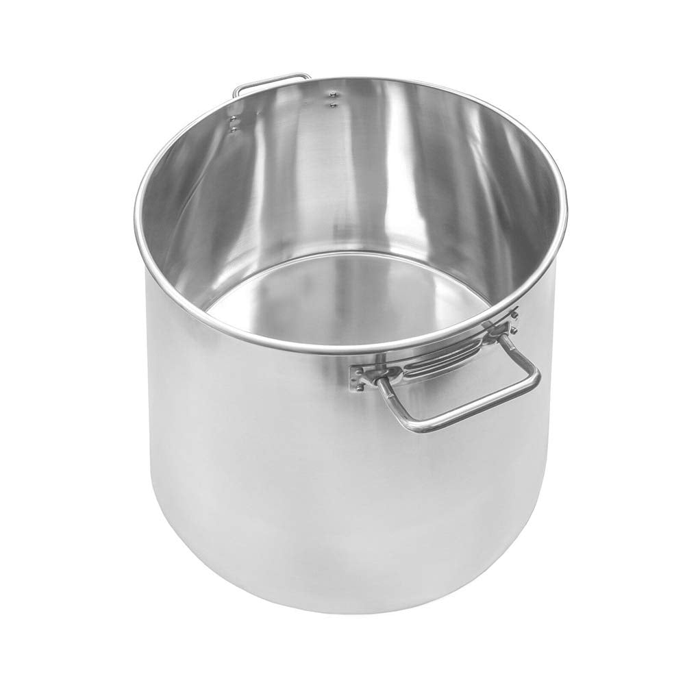 40QT Polished Stainless Steel Stock Pot with Lid H3790