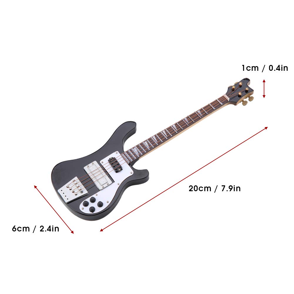 Black Miniature Bass Guitar Replica 1:4 Scale J12953