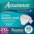 Maximum Absorbency Unisex Adult Briefs White 2XL 48 Count X627526