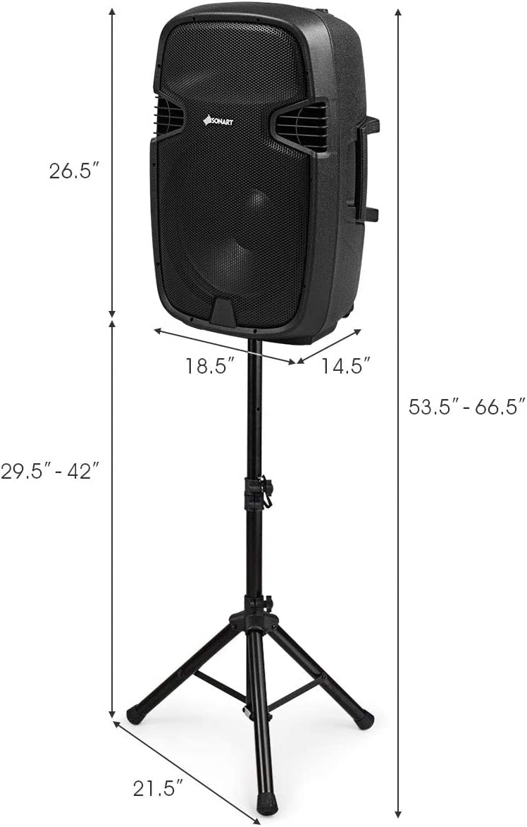 Portable 15" PA Speaker System Set J476