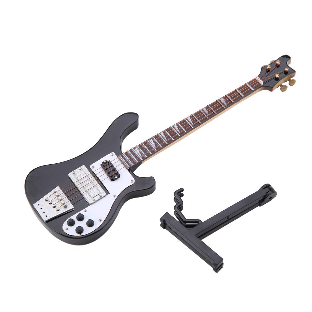 Black Miniature Bass Guitar Replica 1:4 Scale J12953