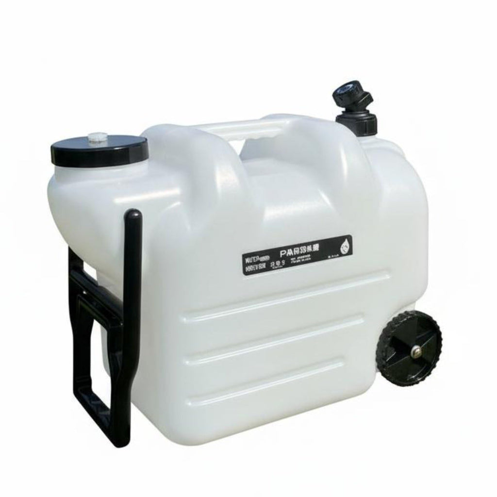 Black Portable Water Container with Faucet and Wheels I822