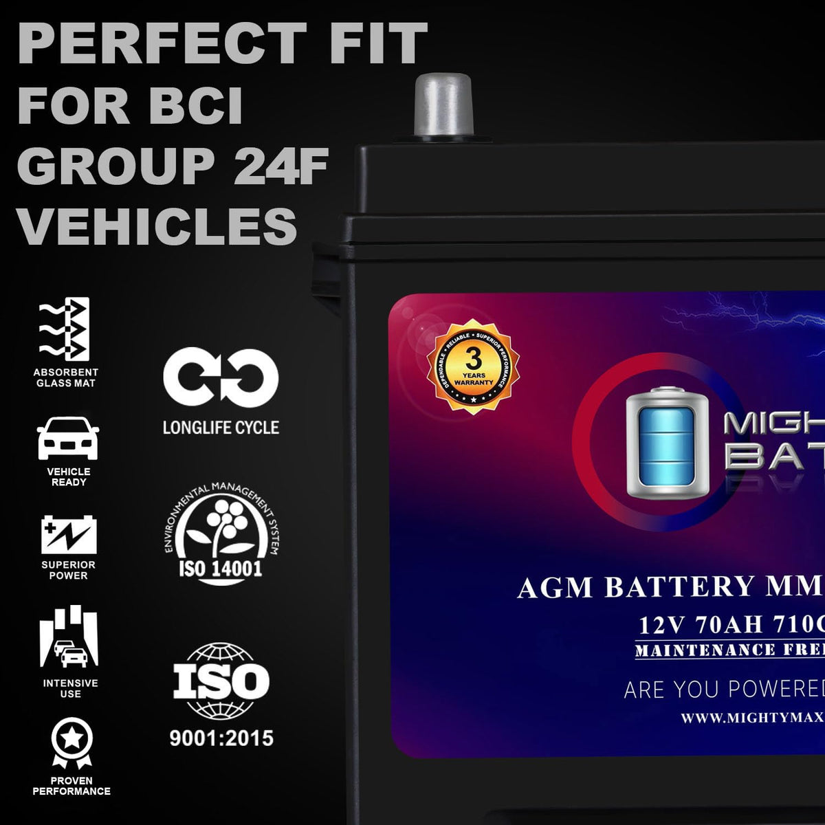 12V 70Ah AGM Replacement Battery X273