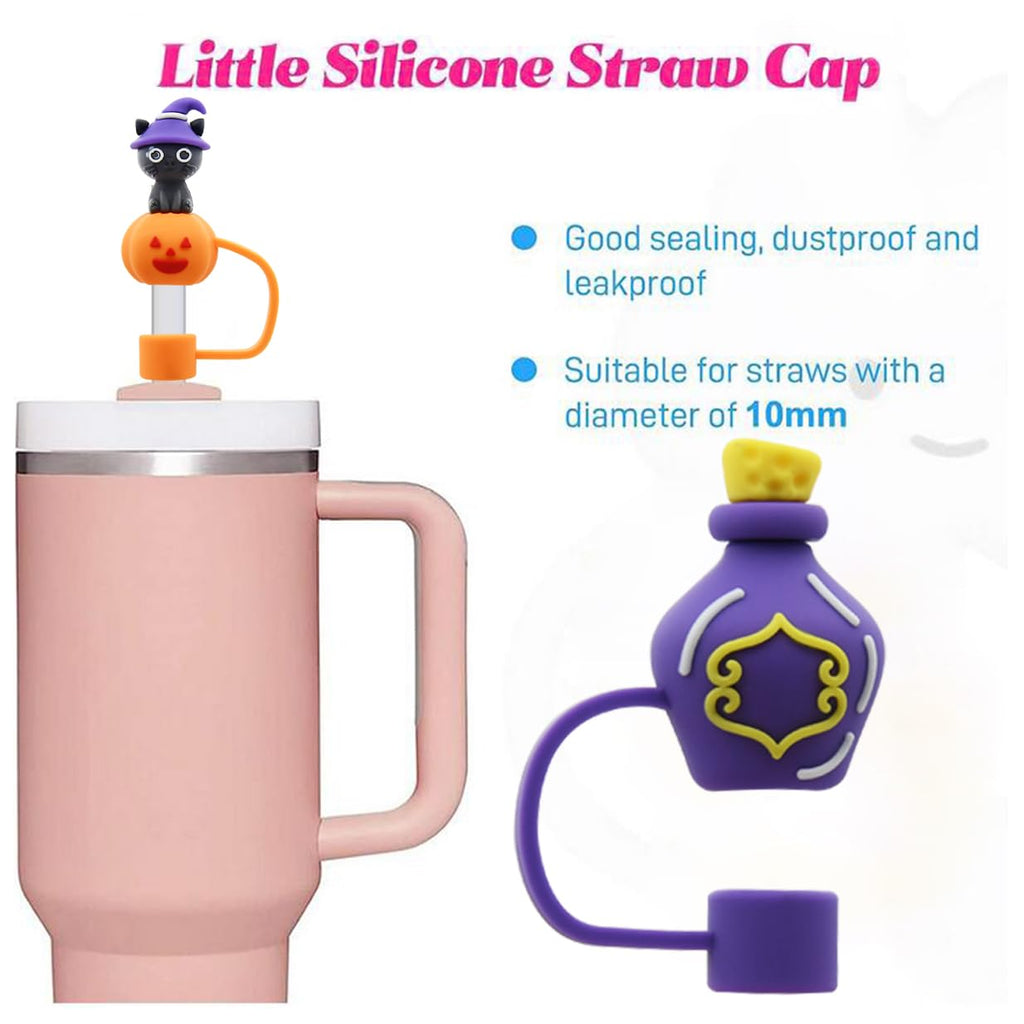 Straw Cover Cap for 30 and 40 Oz Tumbler, 10 mm Reusable Straw Tips Lids D484