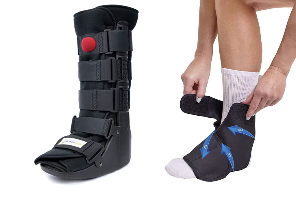 Tall Air CAM Walker Boot + Ankle & Foot Ice Pack Cold Wrap X679829