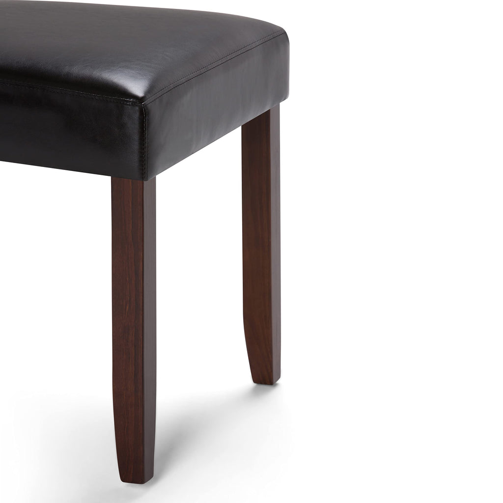 Black Vegan Leather Dining Chairs Set of 2 W7879