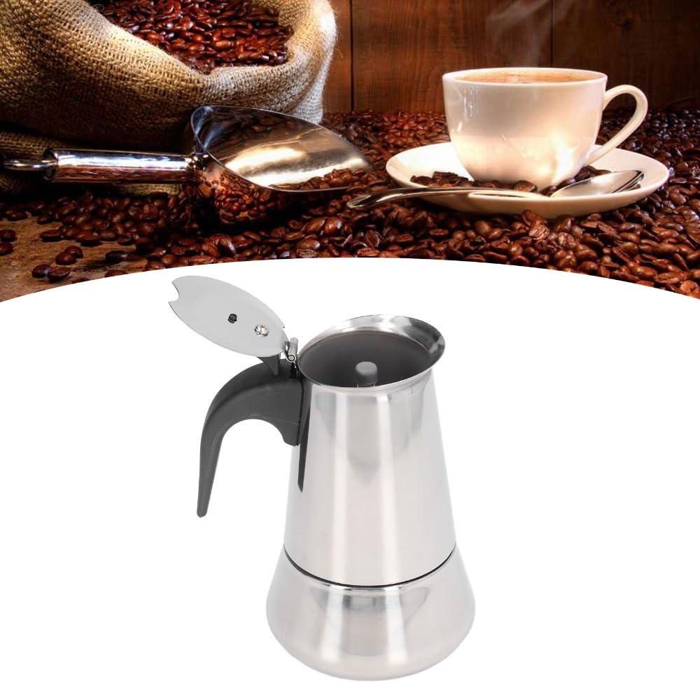 4 Cup Stainless Steel Stovetop Moka Pot V2319