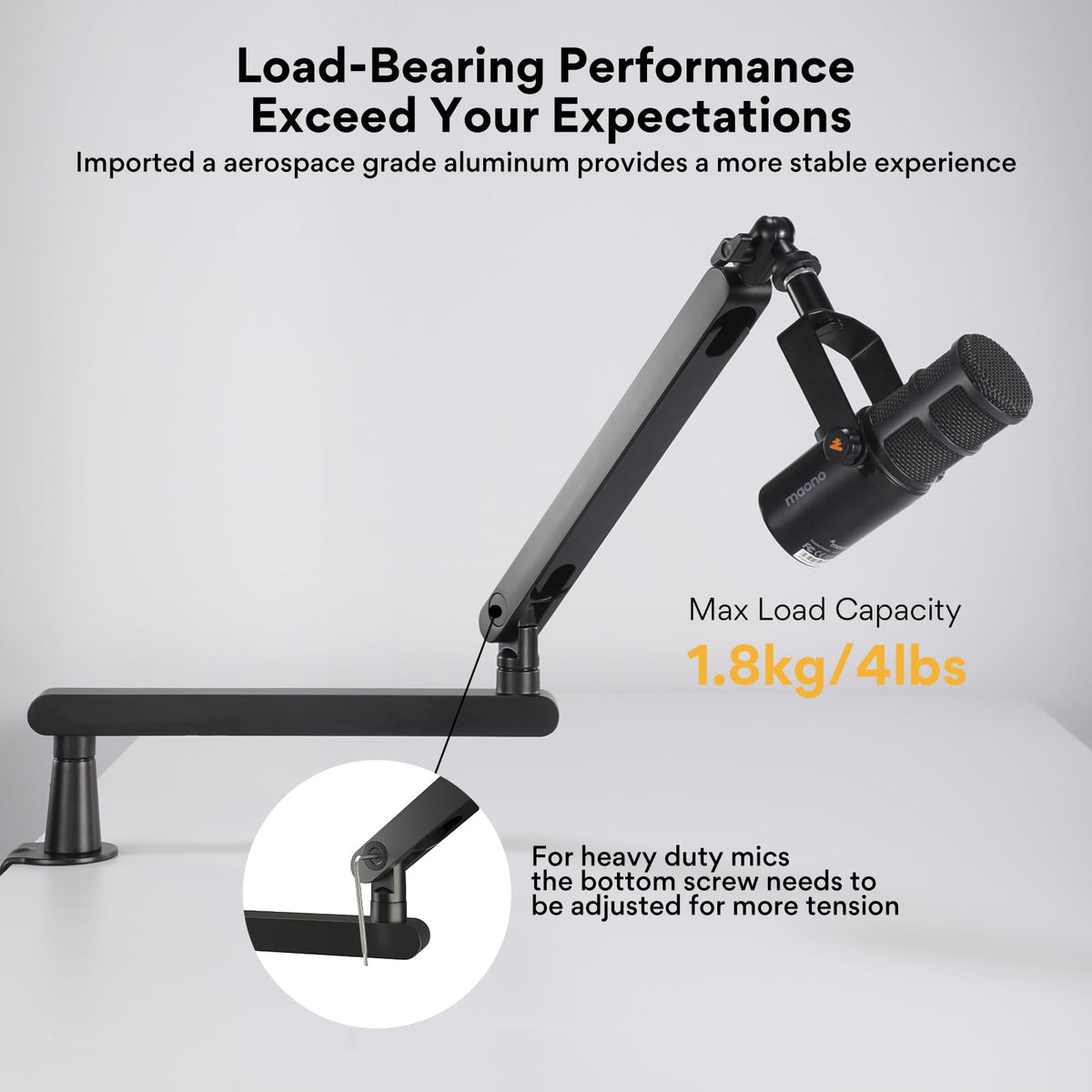 Wireless Gaming Microphone with Boom Arm A1368