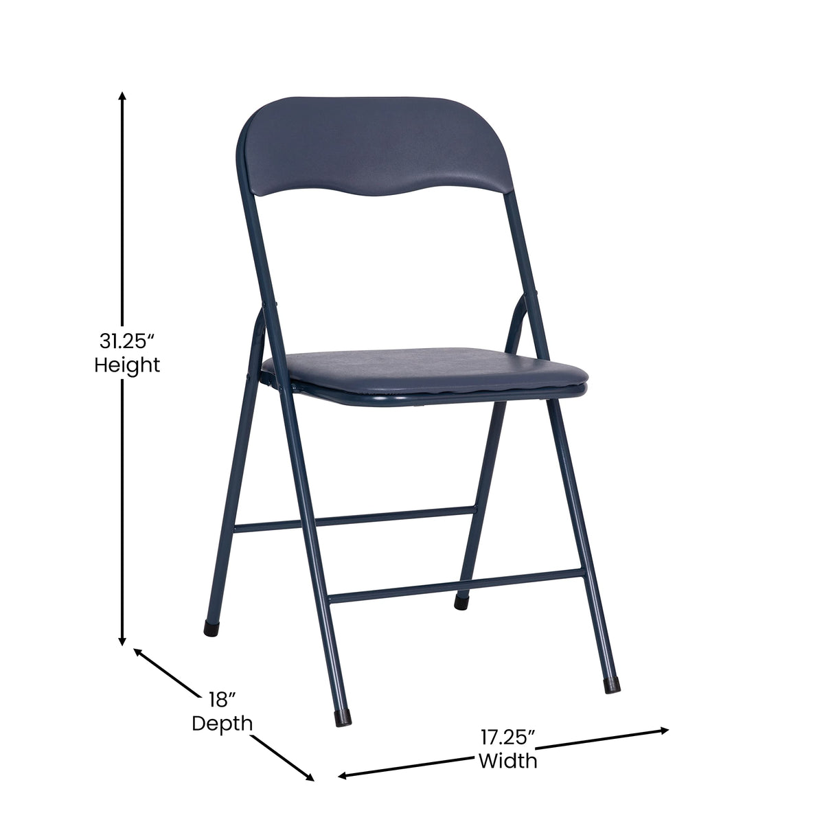 Navy Square Folding Card Table and Chairs Set Z407395