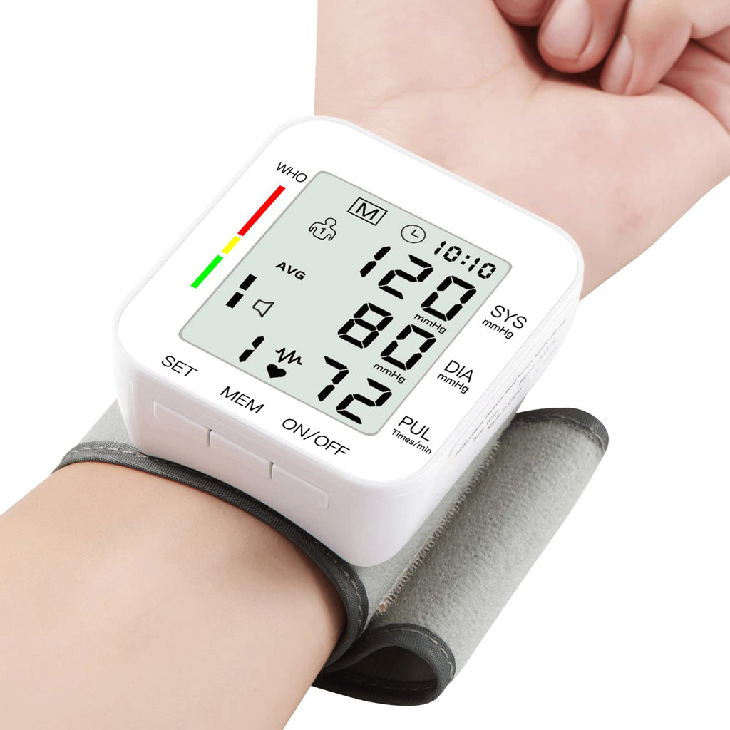 White Wrist Blood Pressure Monitor with Carrying Case R651208