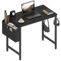 Black 32 Inch Small Desk with Storage Bag M590