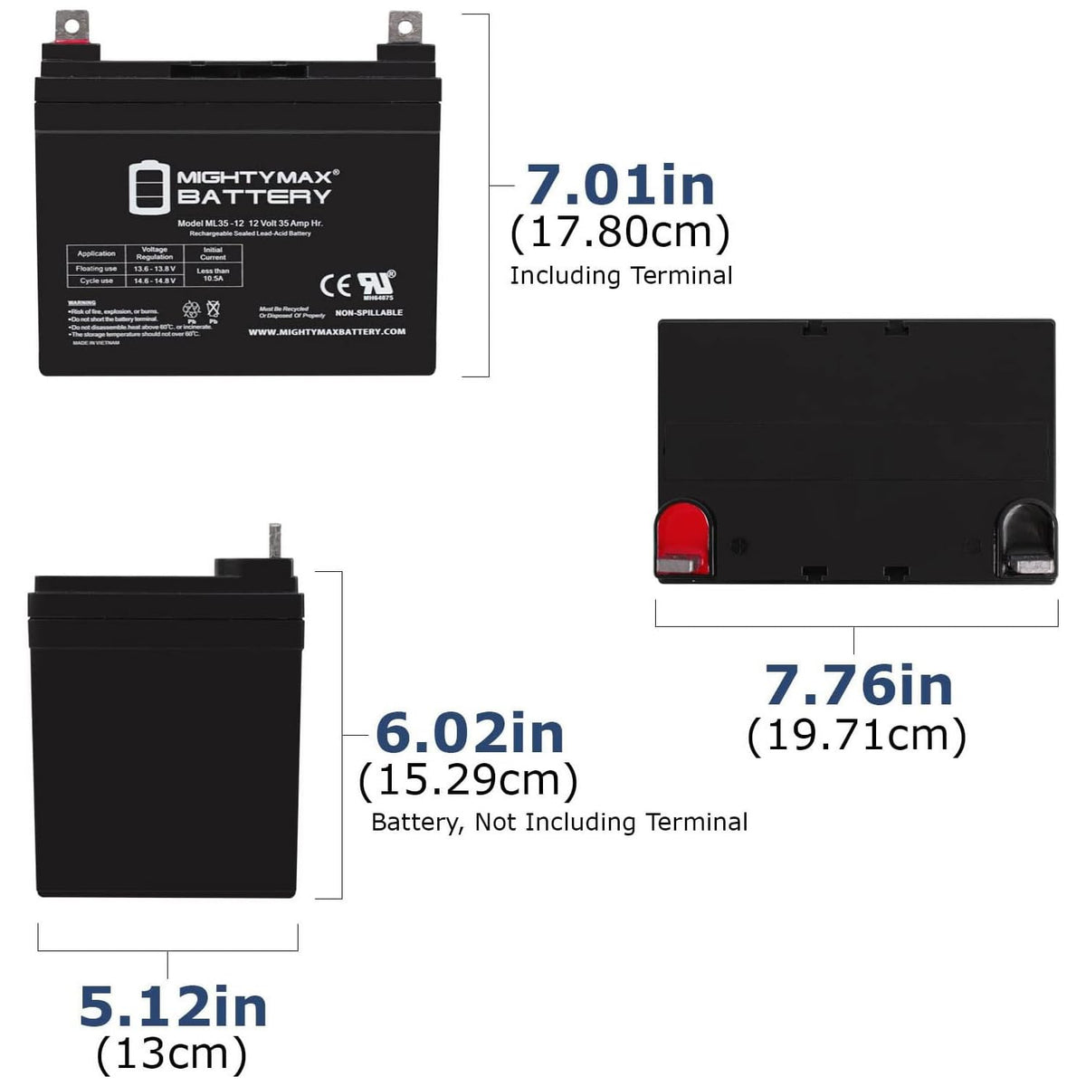 12V 35AH SLA Battery 4 Pack F99413