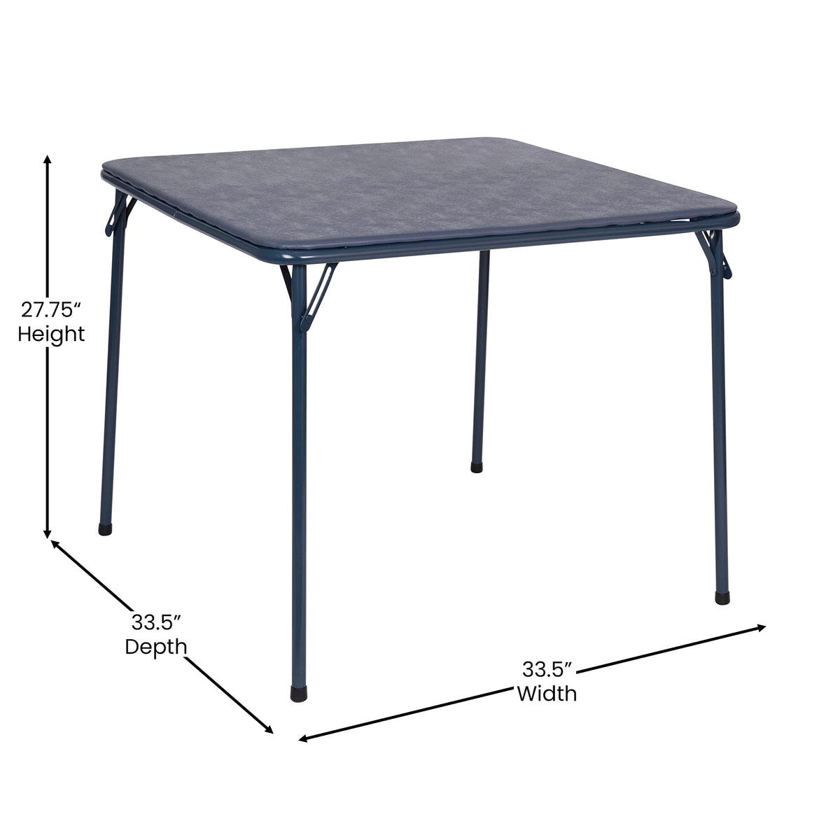 Navy Square Folding Card Table and Chairs Set Z407395