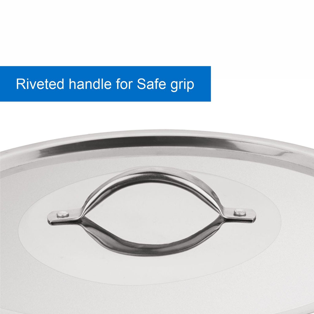 12 Quart Stainless Steel Stock Pot with Metal Lid E1358