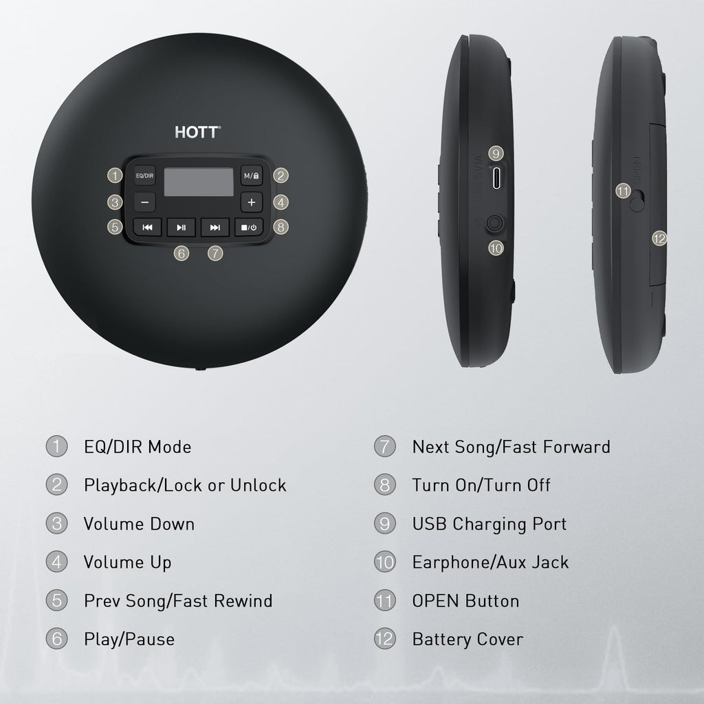 Portable CD Player with Anti-Skip Protection X55709