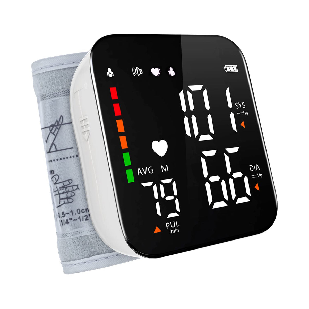 Wrist Blood Pressure Monitor Automatic Talking Digital LED Display M1626