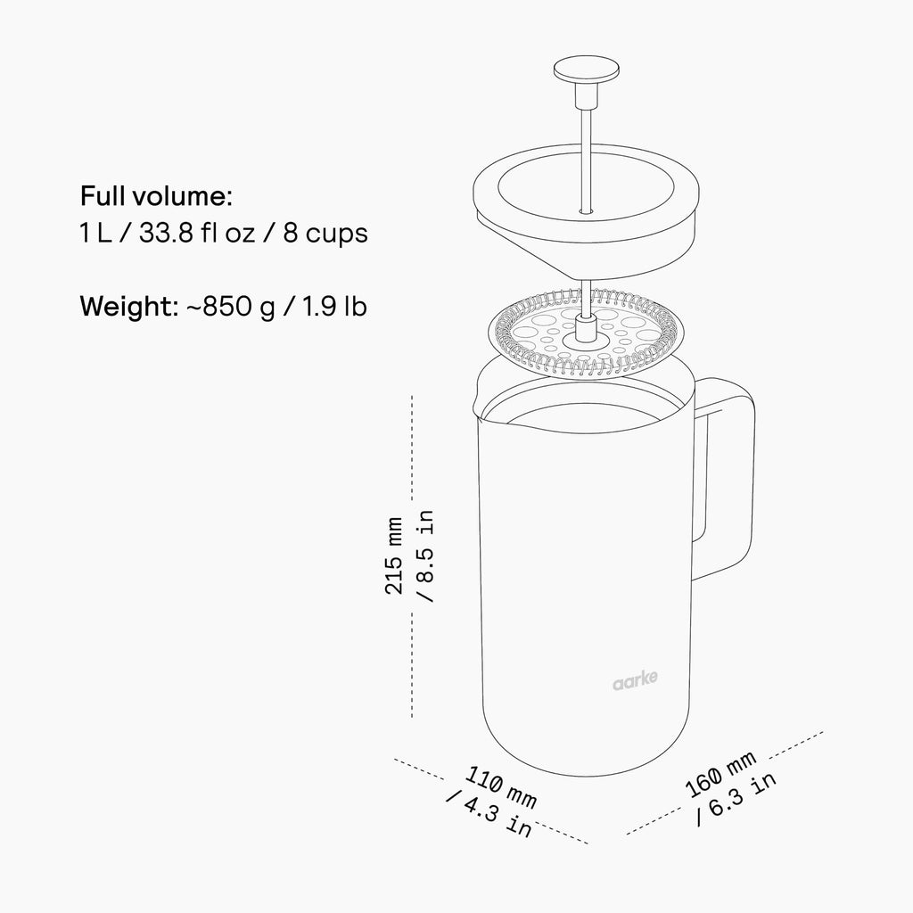 Stainless Steel Insulated Coffee Press M8100