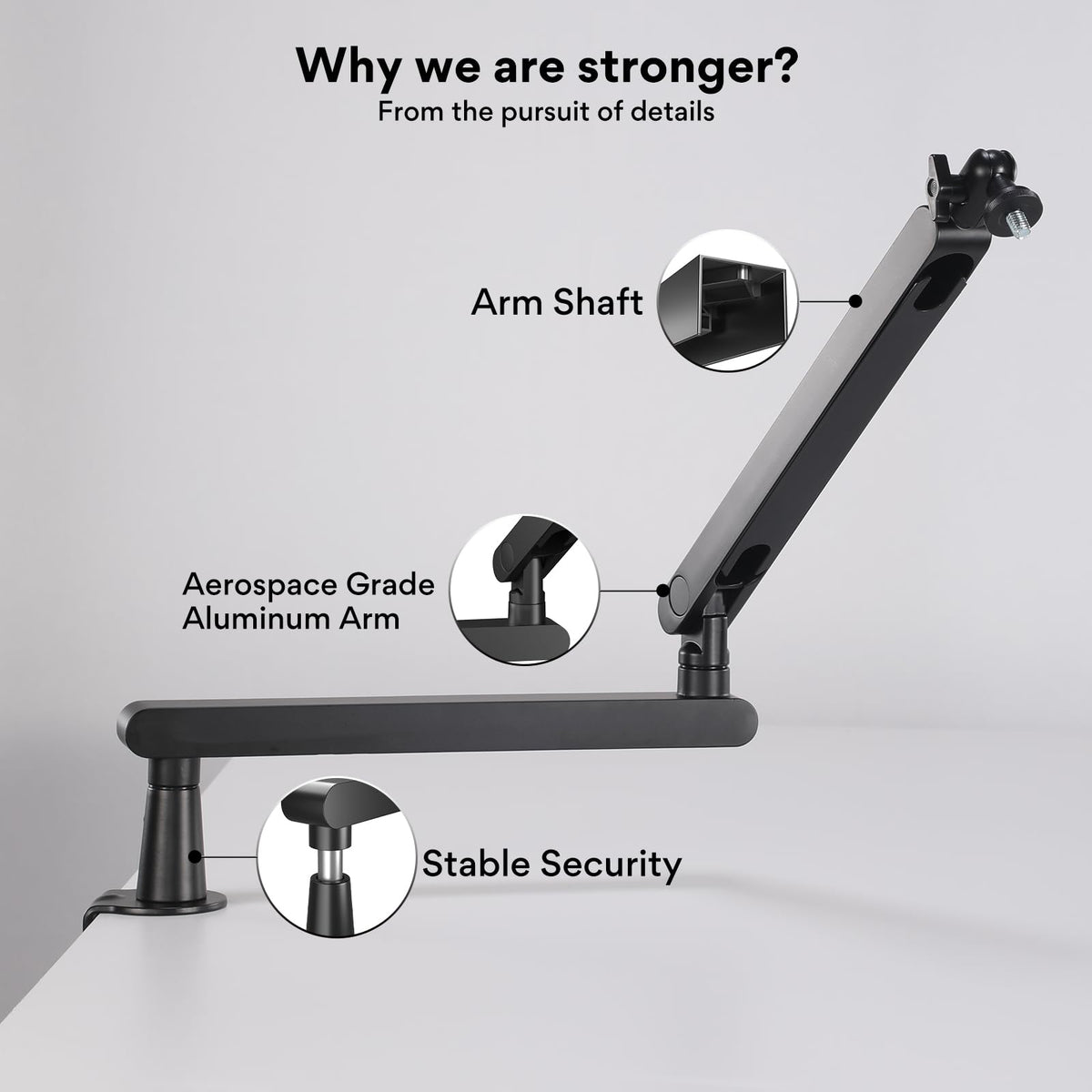 Wireless Gaming Microphone with Boom Arm A1368
