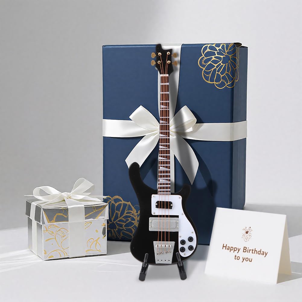 Black Miniature Bass Guitar Replica 1:4 Scale J12953