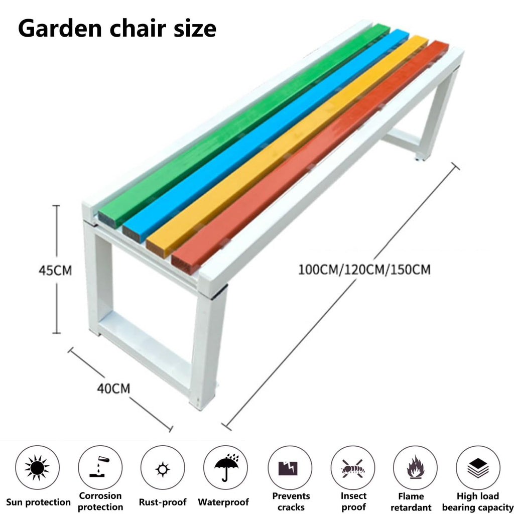 Cast Iron Outdoor Bench Carbonized Finish 150x40x45cm R4919