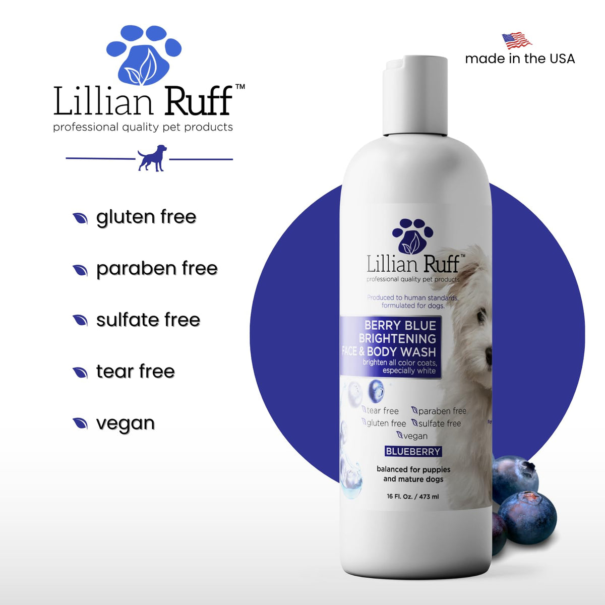 Berry Blue Brightening Pet Shampoo 16oz G902