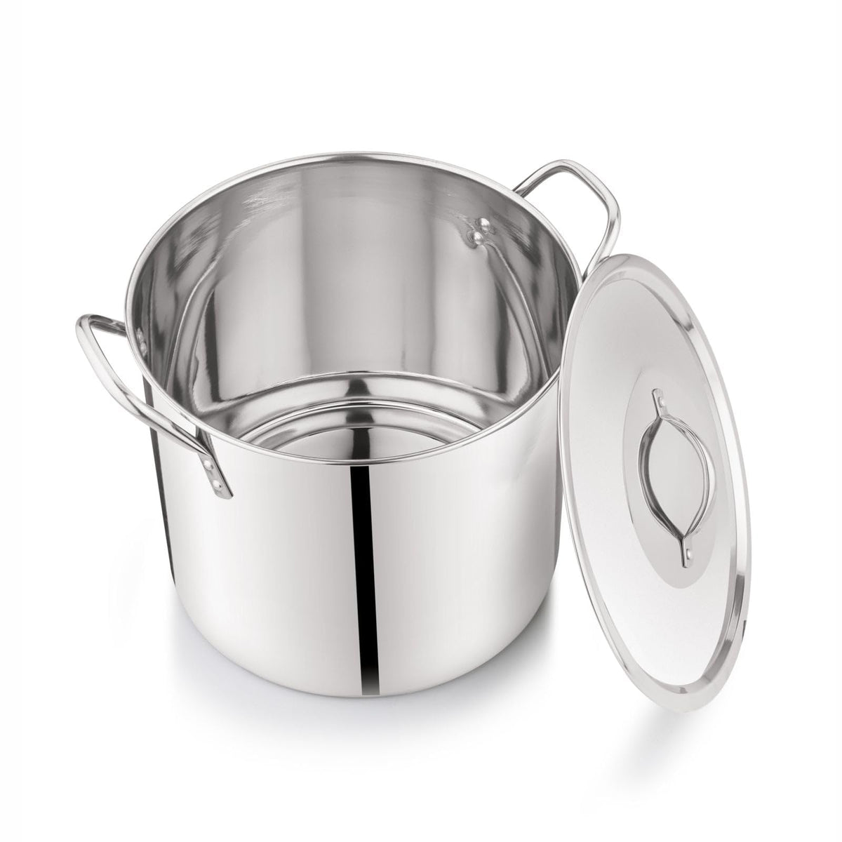 12 Quart Stainless Steel Stock Pot with Metal Lid E1358