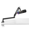 Black XLR USB Dynamic Podcast Microphone with Boom Arm P702