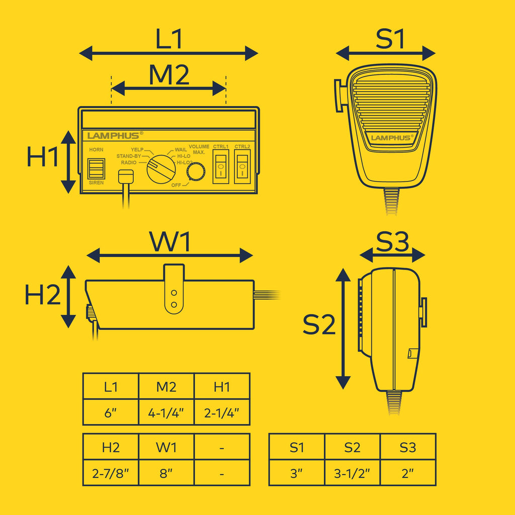 100W Police Siren Emergency PA System Kit E6995