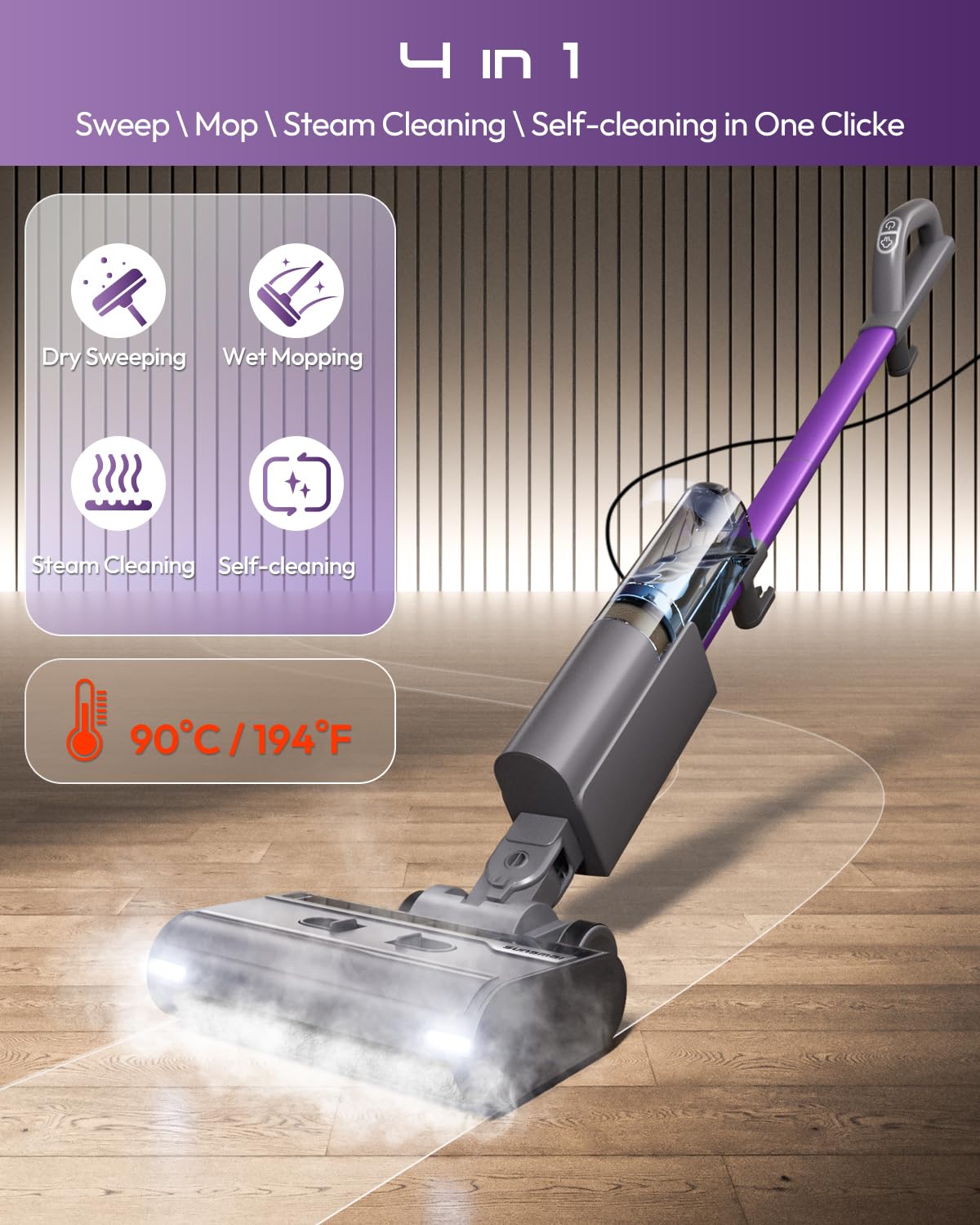 Lightweight 4-in-1 Steam Mop M569019