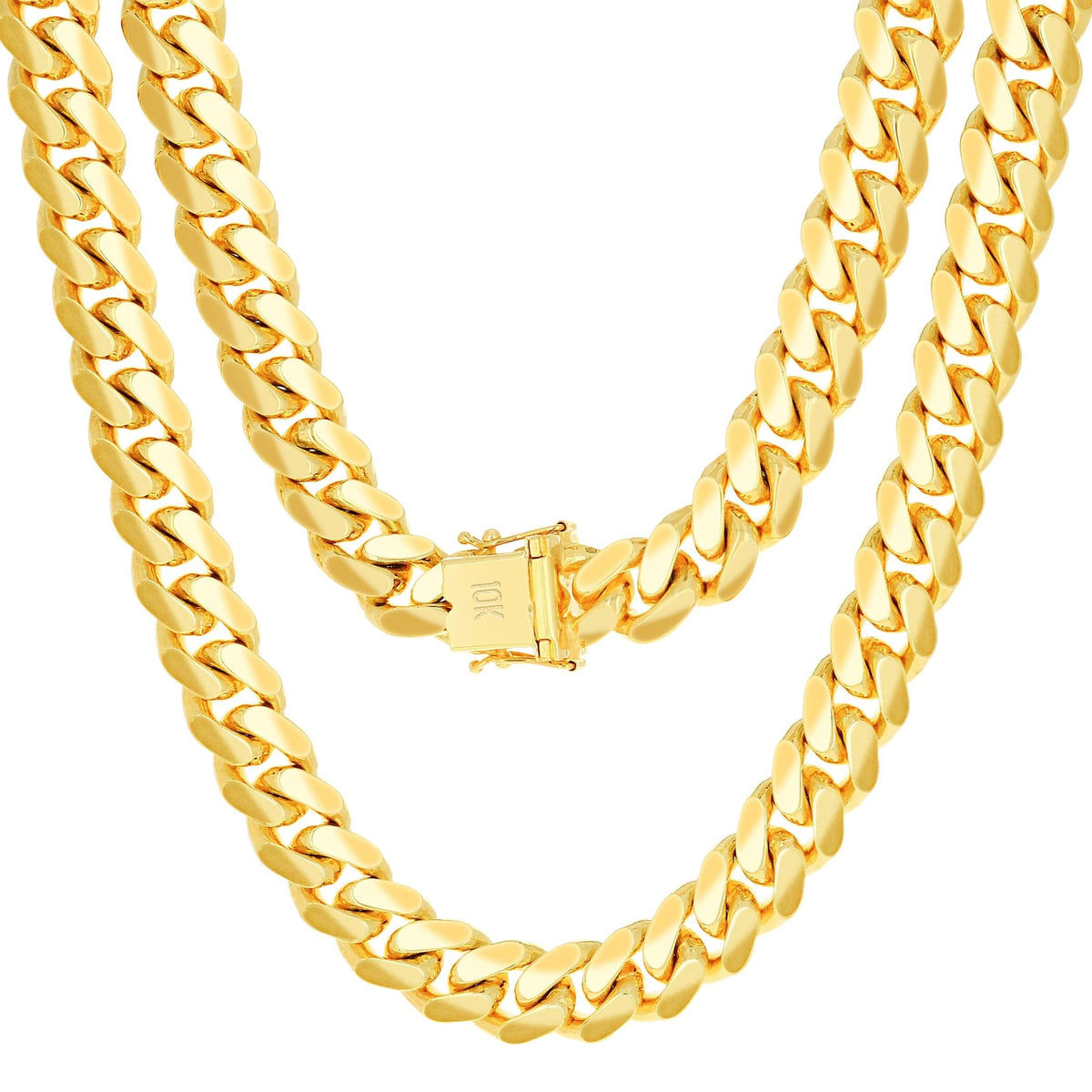 10k Yellow Gold Cuban Link Chain Necklace U47220