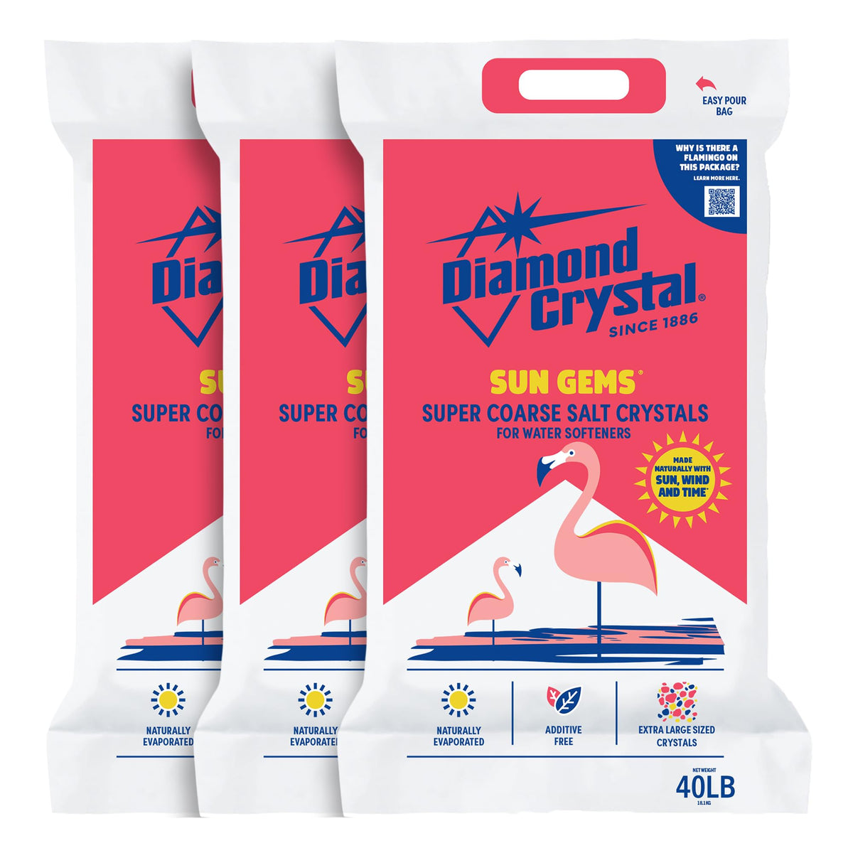 3 Pack Super Coarse Water Softener Salt, 40 Pounds V6940