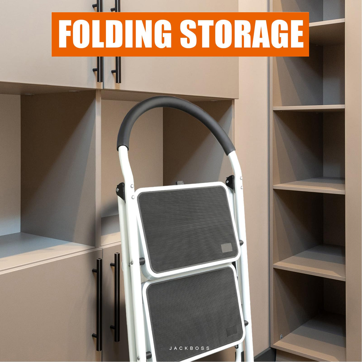 2 Step Folding Lightweight Step Stool with Anti-Slip Pedal 400 lbs Capacity G150