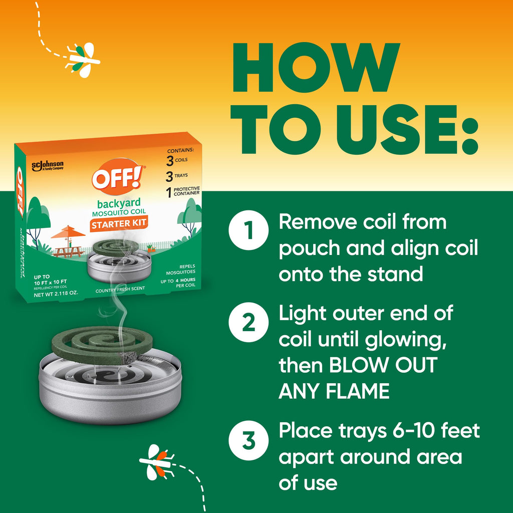 Mosquito Coils with Trays 3 Count (Pack of 3) R694144