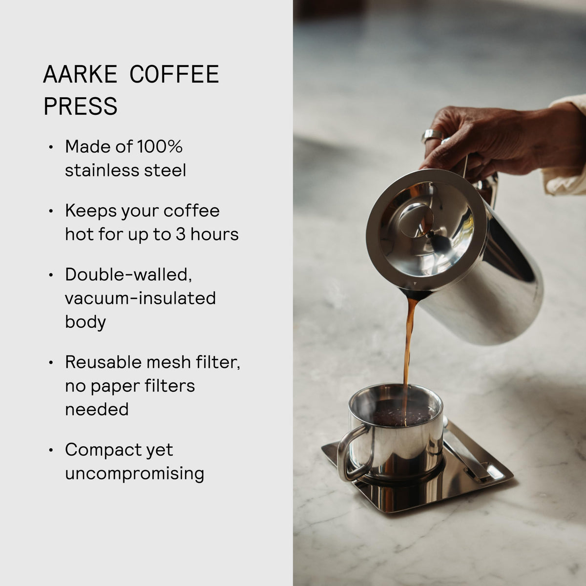 Stainless Steel Insulated Coffee Press M8100