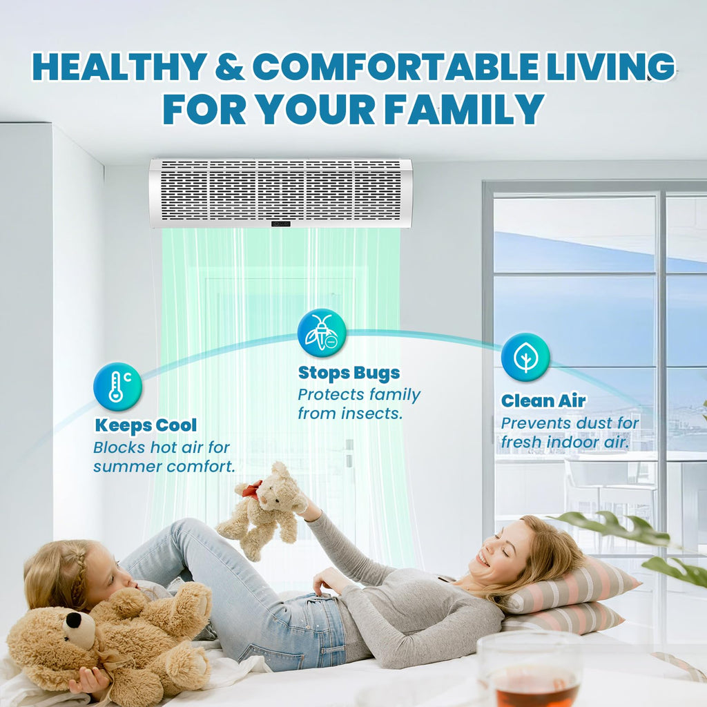 36 Inch Wall Mounted Air Curtain Fan O909