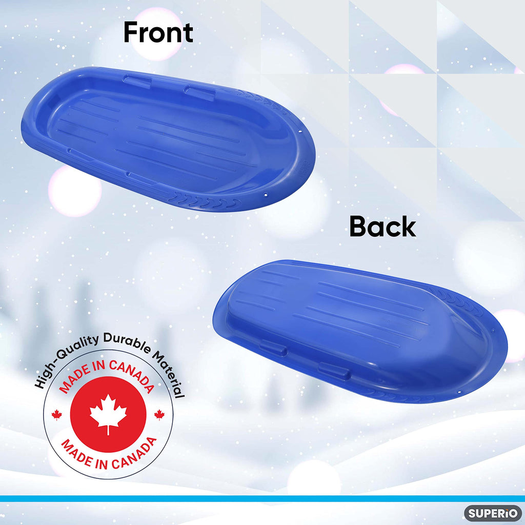 36" 48" Heavy Duty Plastic Toboggan Snow Sled with Handles, 3 Pack G2747