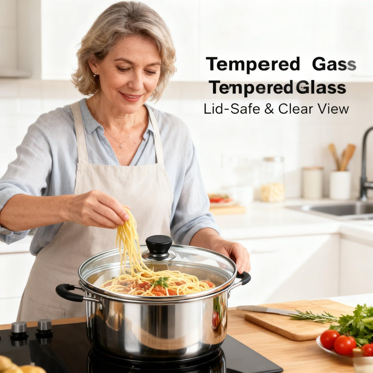 10 Inch Tempered Glass Replacement Pan Lid with Steam Vent X759