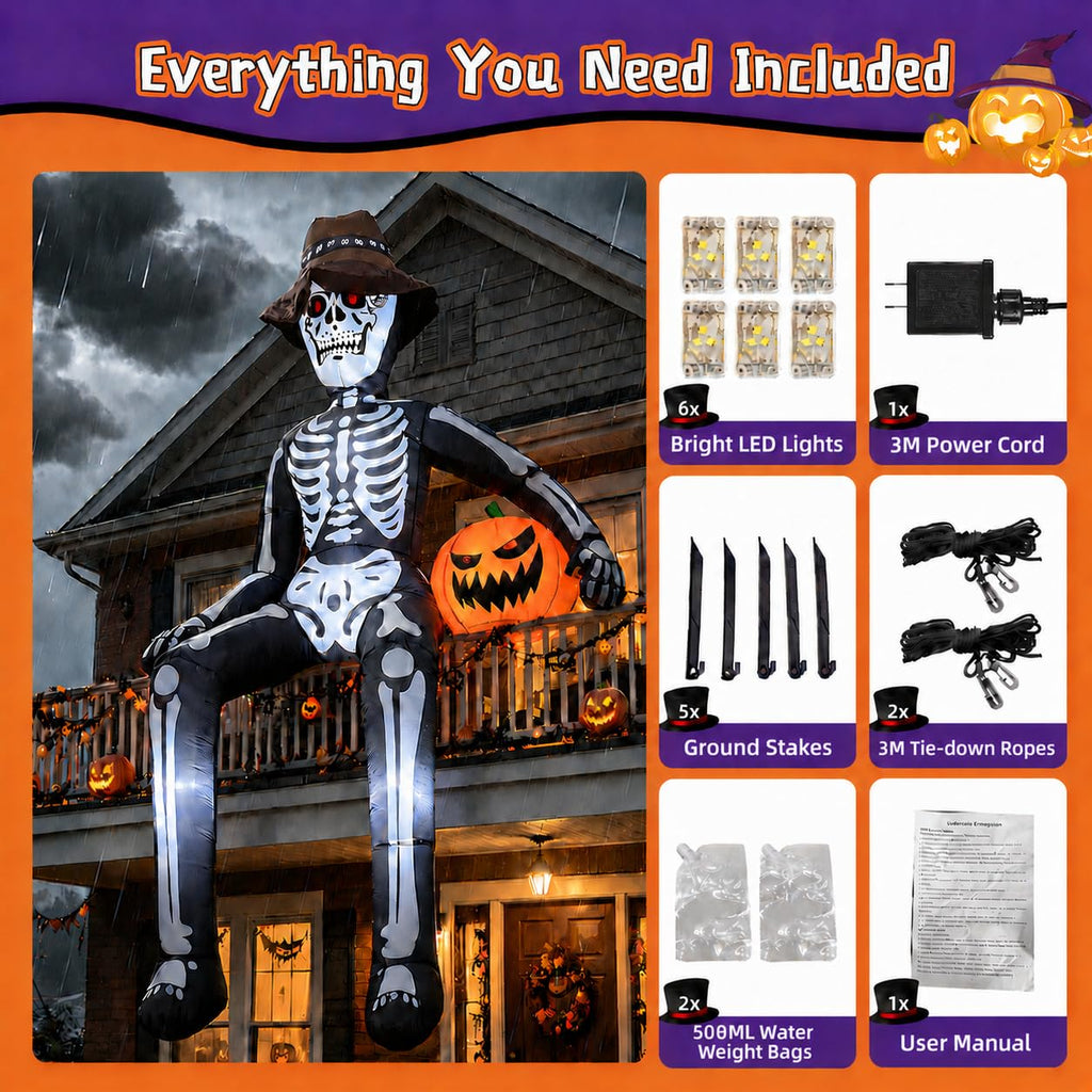 10FT Halloween Inflatable Skeleton Z8883
