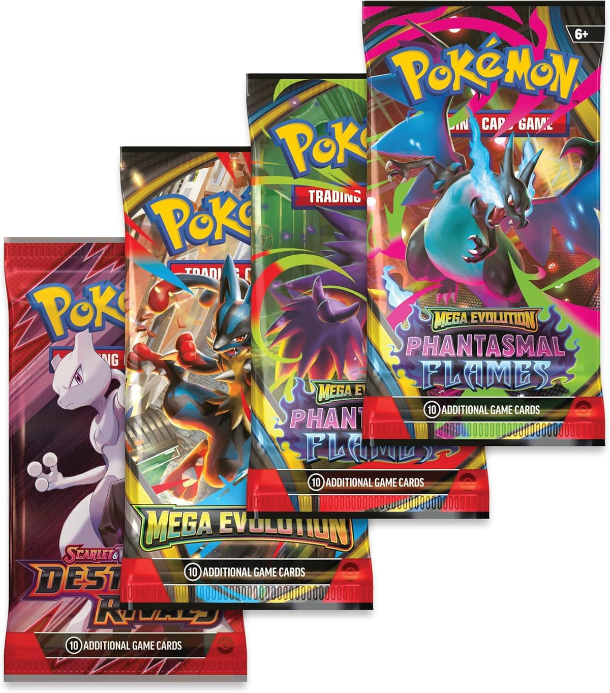 Pokémon TCG Mega Charizard ex Promo Card and Tin with 4 Packs Q2107