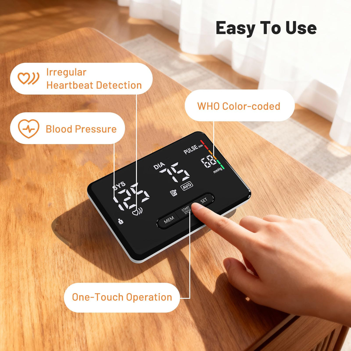 Smart Upper Arm Blood Pressure Monitor Z539
