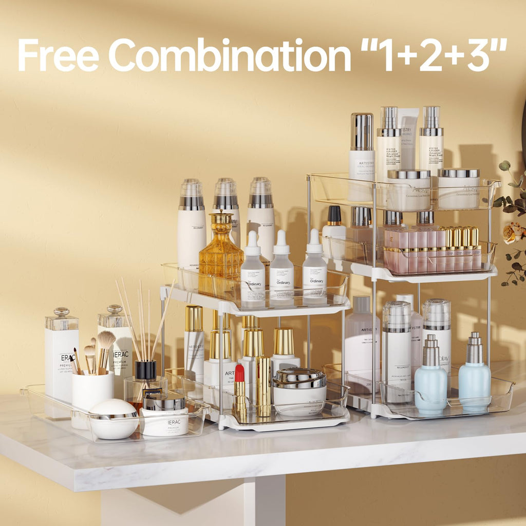 2 Sets of 3-Tier Under Sink Organizers and Storage B1679